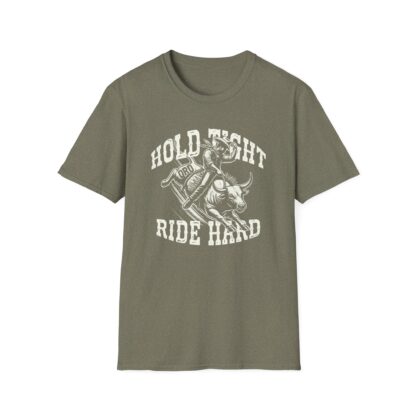 'Hold Tight Ride Hard' QRD Cowboy Graphic Tee - Image 5